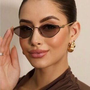 Chic Gold and Brown Sunglasses